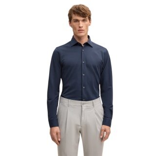 STRELLSON Long Sleeve Shirt Spike (Powerflex Quality) navy blue men's