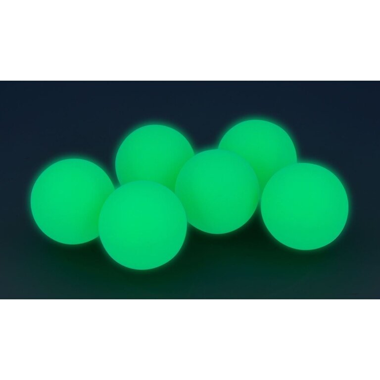 Sunflex Table Tennis Ball Glowing/Luminous Green - 6 Pieces