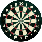 Sunflex Deluxe Dartboard including 6 Darts (Paper dartboard in tournament size)