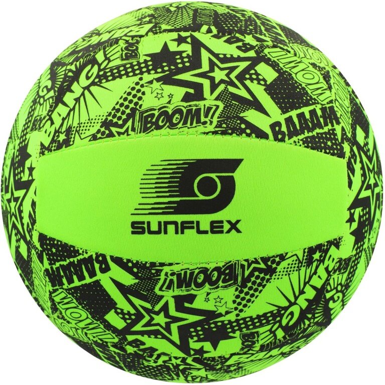 Sunflex Volleyball Beach and Funball Neoprene (Size 5) Funky Boom green - 1 ball