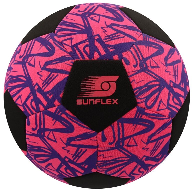 Sunflex Football Neoprene (Size 5) Funky Strokes pink - 1 Ball