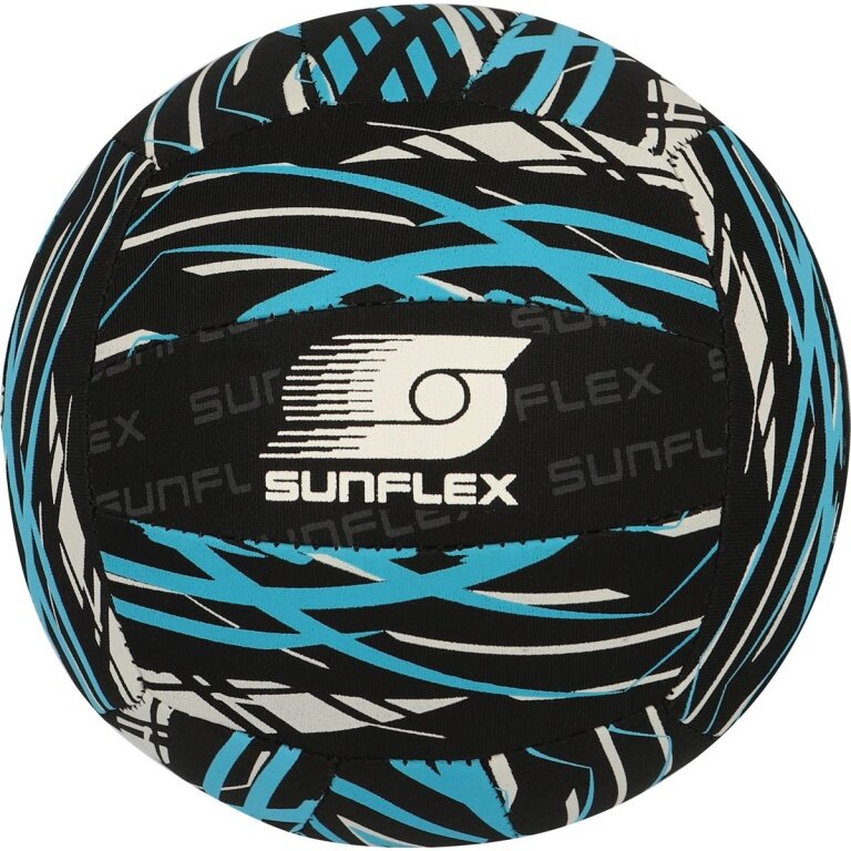 Sunflex Volleyball Beach and Funball Action Pro Neoprene (Size 3) - durable, elastic, soft, robust - black/blue - 1 ball