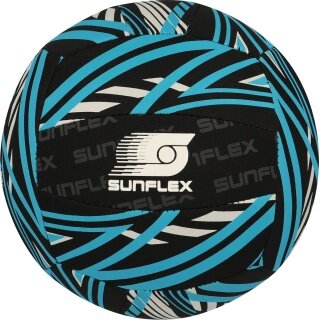 Sunflex Volleyball Beach and Funball Action Pro Neoprene (Size 5) - durable, elastic, soft, robust - black/blue - 1 ball
