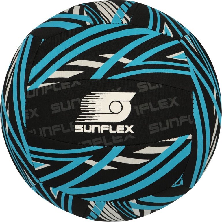 Sunflex Volleyball Beach and Funball Action Pro Neoprene (Size 5) - durable, elastic, soft, robust - black/blue - 1 ball