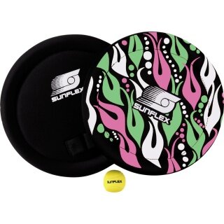 Sunflex Throwing Game Skilly Set Fireworks - elastic finger loops, neoprene black/pink - 1 set