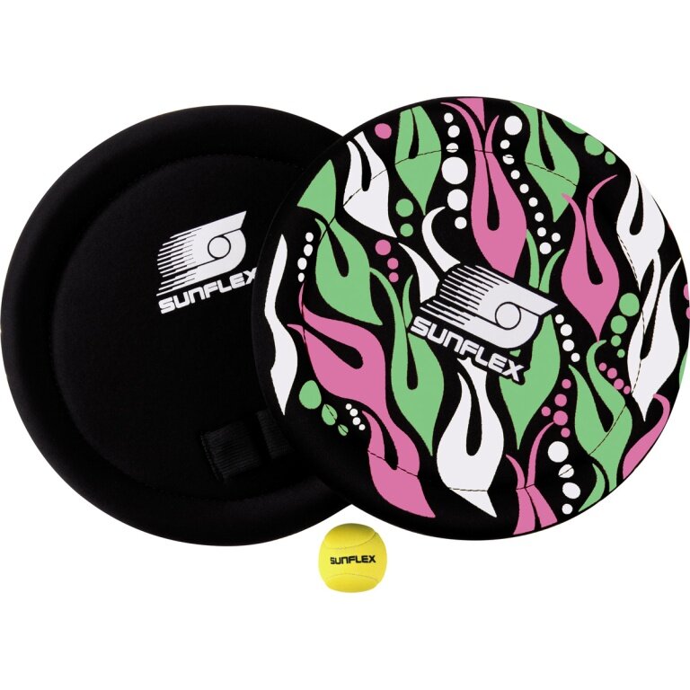 Sunflex Throwing Game Skilly Set Fireworks - elastic finger loops, neoprene black/pink - 1 set