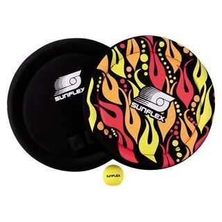 Sunflex Throwing Game Skilly Set Fireworks - elastic finger loops, neoprene black/red/yellow - 1 set