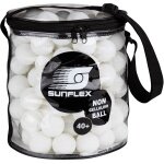 Sunflex Table Tennis Ball Box (including Carry Bag, Plastic Ball 40+) white - 144 balls
