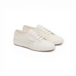 Superga Pizzo Macrame 2750 White Sneakers for Women