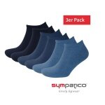 Sympatico Daily Sock Sneaker Basic Line (Cotton) blue - 3 pairs