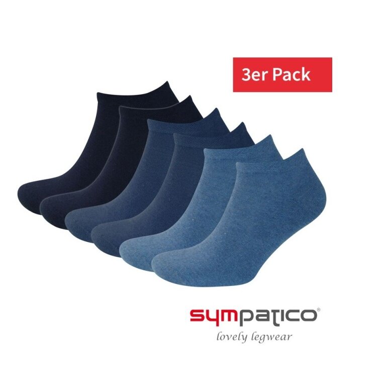 Sympatico Daily Sock Sneaker Basic Line (Cotton) blue - 3 pairs