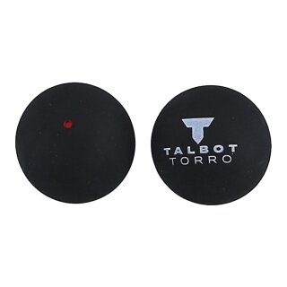 Talbot Torro Squash Ball (1 red dot, medium speed) black - 1 ball