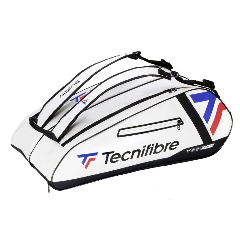 Tecnifibre Tennis Racket Bag Tour Endurance (Racket Bag, 2 Main Compartments, Shoe Compartment) 2025 White 12-Pack