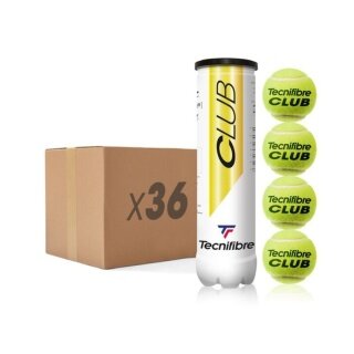 Tecnifibre Tennis Balls Club X D-Core Box of 36 x 4 balls