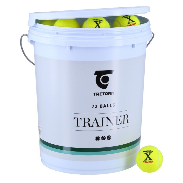 Tretorn Ball Bucket Plastic (for a maximum of 72 tennis balls) empty white - 1 bucket