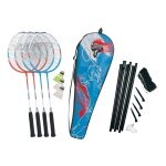 Talbot Torro Shuttlecock Set 4-Fighter NEW (4xRackets, 3xBalls, Net+Posts, Case) - 1 Set