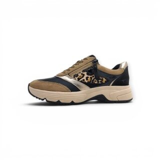 Tamaris Wide Fit Sneaker (material mix, with side zip) 8-83705-45 brown/black ladies