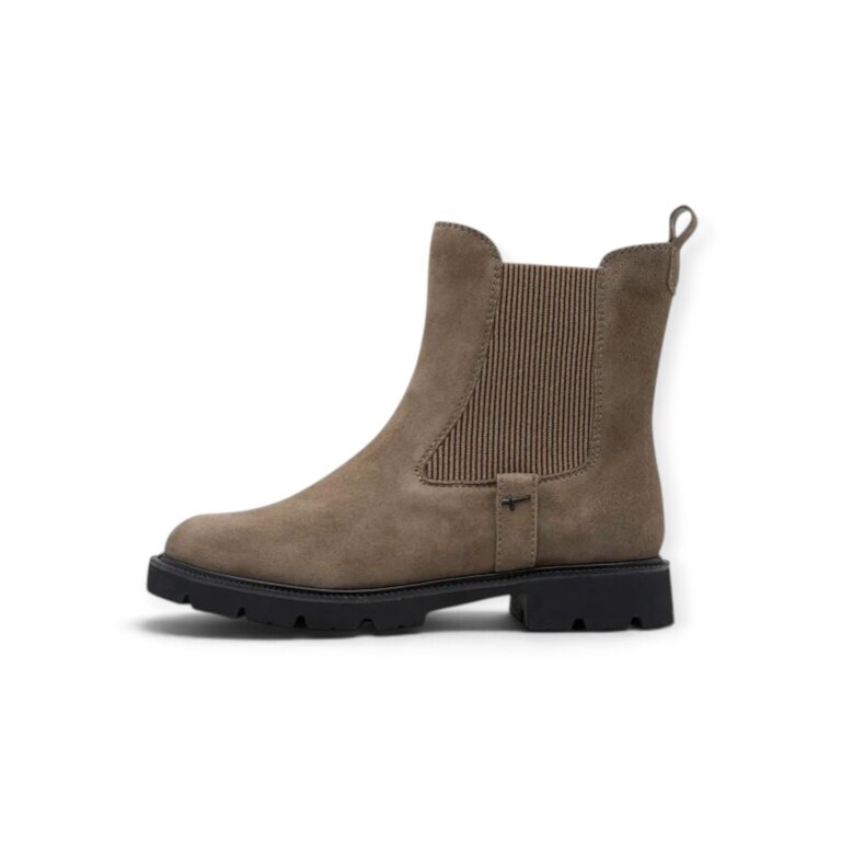 Tamaris Wide Fit Chelsea Ankle Boots (Leather) 8-85402-47 Dark Beige Ladies