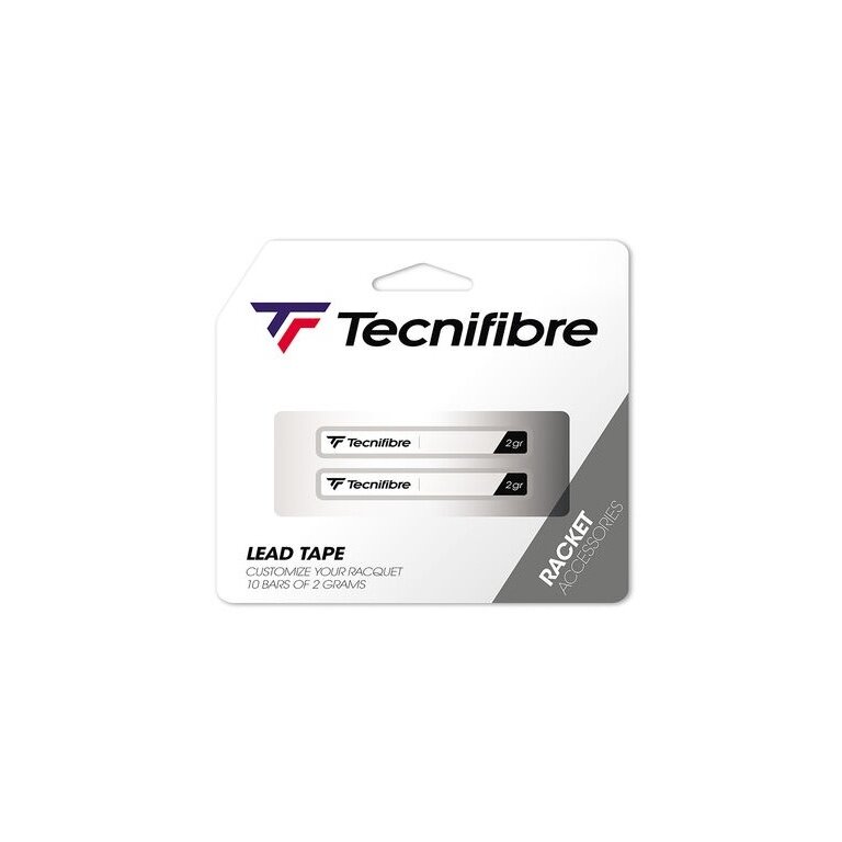 Tecnifibre Lead Tape for Racket Tuning (10 Strips x 2 Grams)
