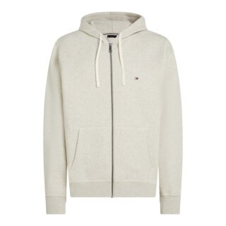 Tommy Hilfiger Full Zip Fleece Hoodie (Cotton Blend) Oat Milk White Men's