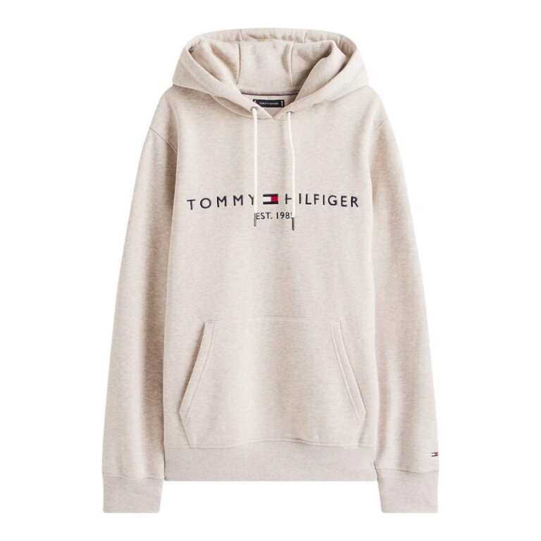 Tommy Hilfiger Flex-Fleece Logo Hoodie (Cotton Blend) beige/pebble Men's