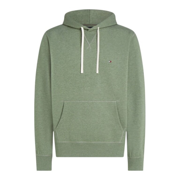 Tommy Hilfiger Essential Seasonal Fleece Hoodie (Cotton Blend) green men's
