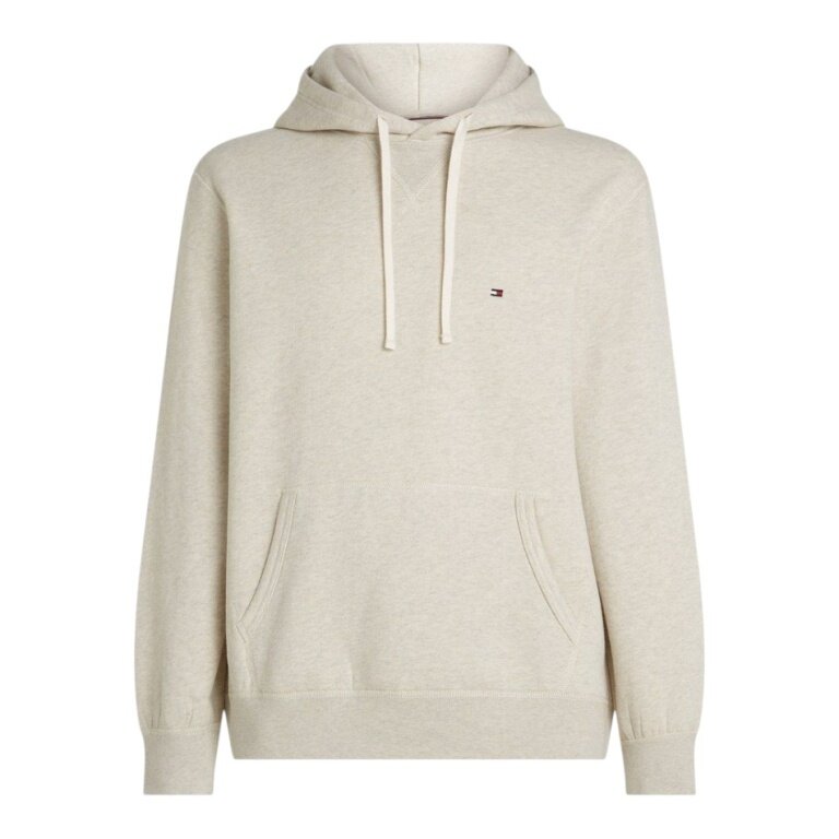 Tommy Hilfiger Essential Seasonal Fleece Hoodie (Cotton Blend) Oat Milk White Men's