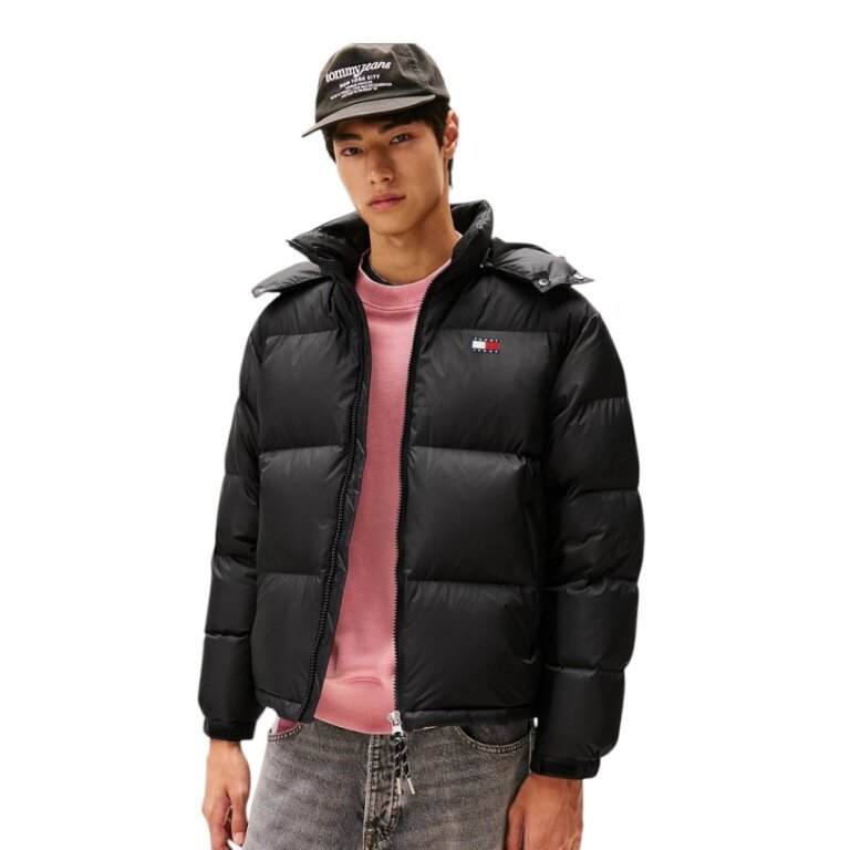 Tommy Jeans Winter Down Jacket Alaska Down Puffer EXT (warm, with hood) black men's