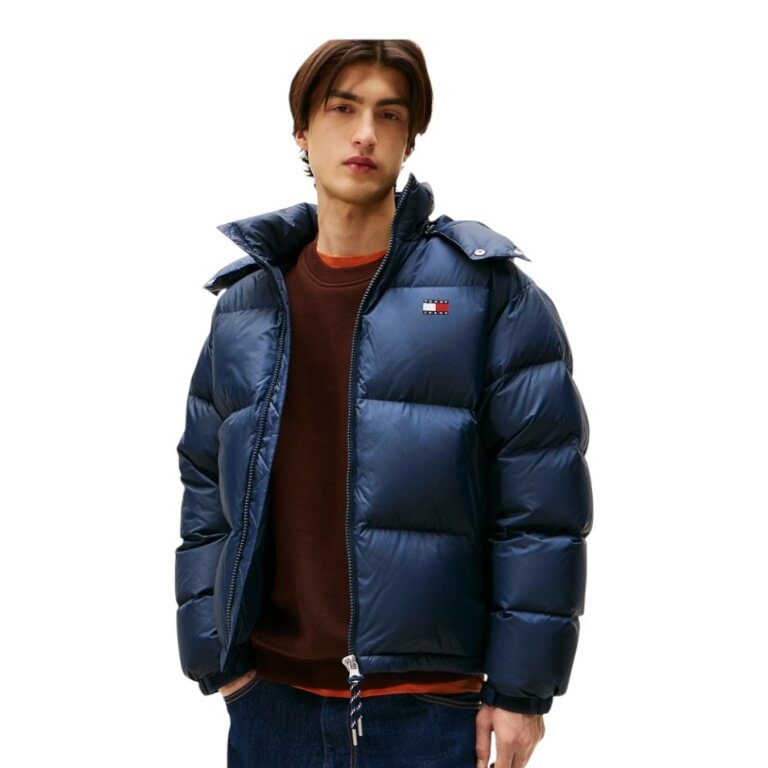 Tommy Jeans Winter Down Jacket Alaska Down Puffer EXT (warm, with hood) dark blue men's