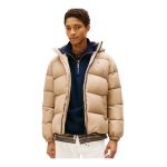Tommy Jeans Winter Down Jacket Essential Down Jacket EXT with Hood (warm, water-repellent) beige men's