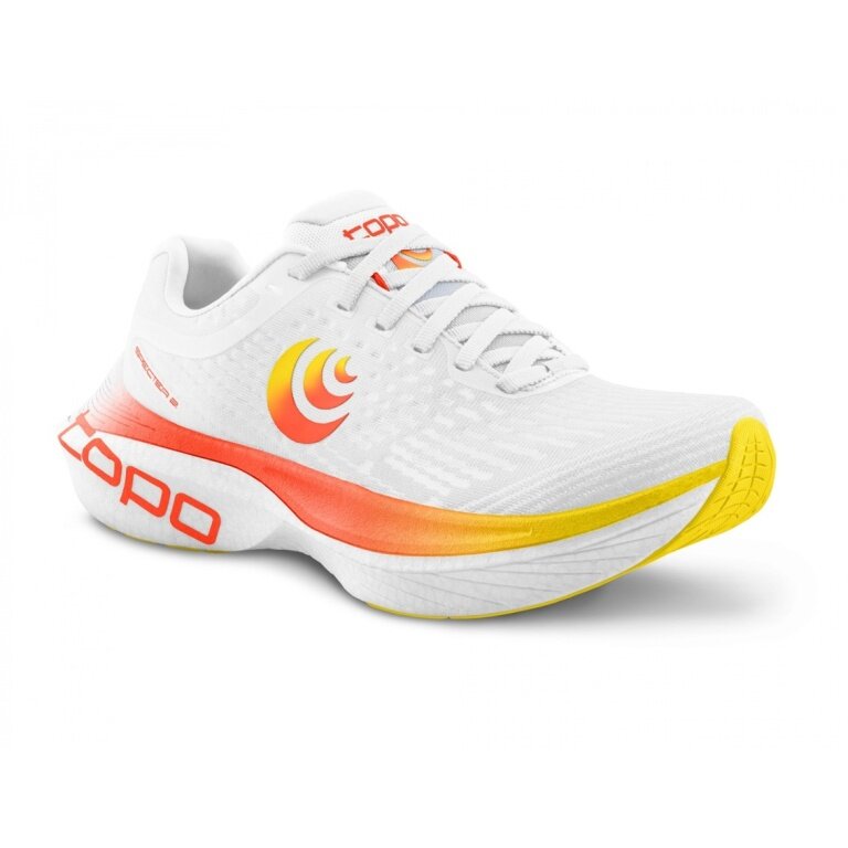 Topo Running Shoes Specter 2 (Cushioning) White/Sunset Men's