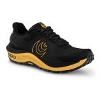 Topo Running Shoes MTN Racer 4 (Mountain, Trail, wider toe box) black/orange men's