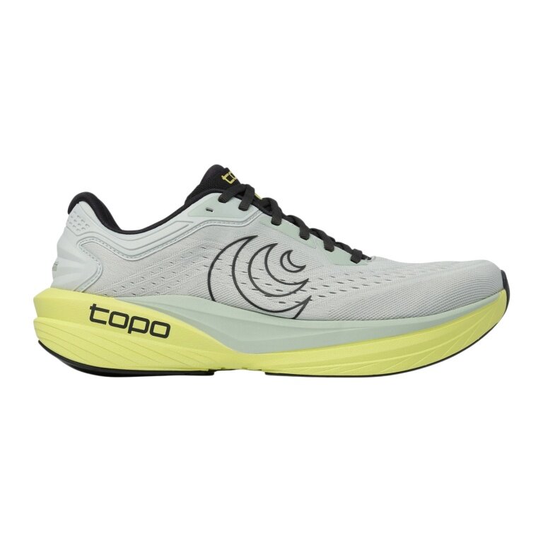 Topo Running Shoes Phantom 4 (Cushioning, wider toe box) light green/black men's