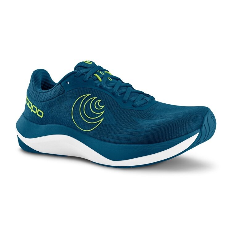 Topo Running Shoes Ultrafly 6 (Cushioning) navy blue/lime Men's