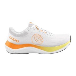 Topo Running Shoes Ultrafly 6 (Cushioning) White/Yellow Men's