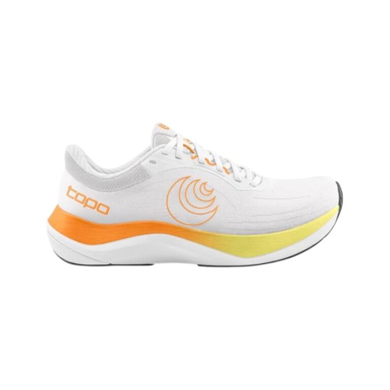 Topo Running Shoes Ultrafly 6 (Cushioning) White/Yellow Men's