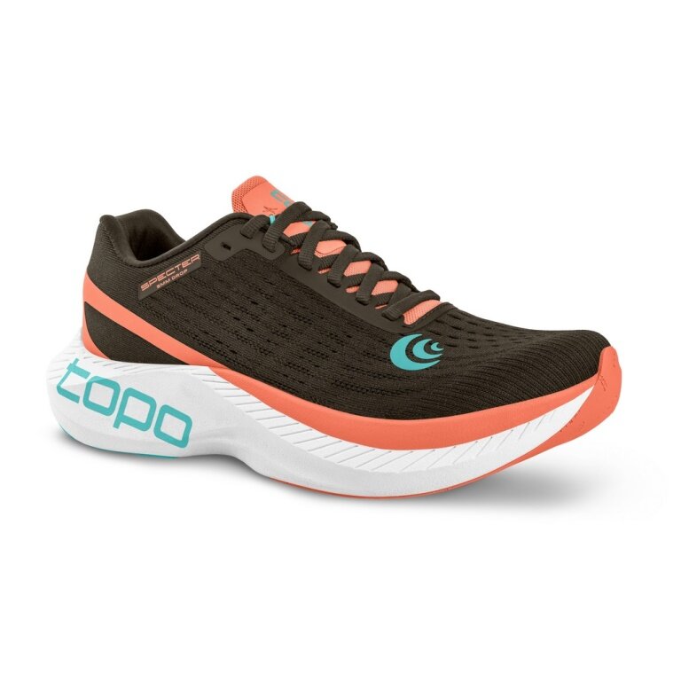 Topo Running Shoes Specter (Cushioning) Espresso Brown/Peach Ladies