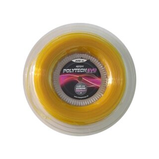 Topspin Tennis String Poly Tech Evo (Durability + Playing Comfort) Honey Gold 200m Reel