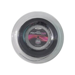 Topspin Tennis String Poly Tech Evo (Durability + Playing Comfort) black 200m reel