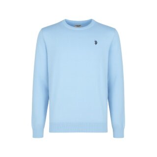 U.S. Polo Assn. Crewneck Jumper US16859 (100% Cotton) light blue Men's