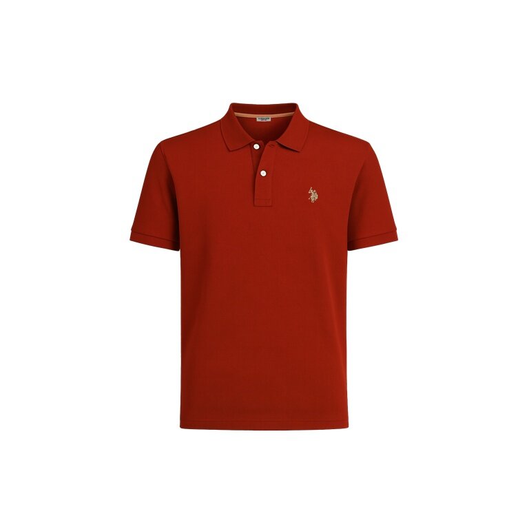 U.S. Polo Assn. Casual Polo US16147 (Cotton) rust red men's