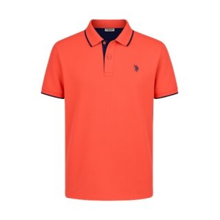 U.S. Polo Assn. Leisure Polo US16300 (Cotton) coral orange Men's