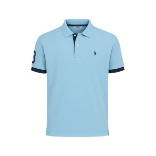 U.S. Polo Assn. Leisure Polo US16927 (100% Cotton) light blue Men's