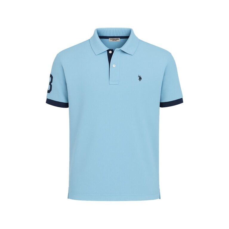 U.S. Polo Assn. Leisure Polo US16927 (100% Cotton) light blue Men's