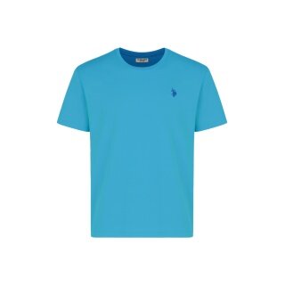 U.S. Polo Assn. Casual T-shirt US16821 (Cotton) ocean blue Men's