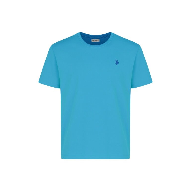 U.S. Polo Assn. Casual T-shirt US16821 (Cotton) ocean blue Men's