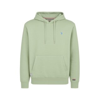U.S. Polo Assn. Hooded Sweatshirt Garment Dyed (100% Cotton) green Men's