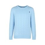 U.S. Polo Assn. Jumper R-Neck US16869 (100% Cotton) light blue Men's