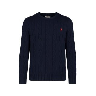 U.S. Polo Assn. Jumper R-Neck US16869 (100% Cotton) navy blue Men's