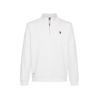 U.S. Polo Assn. Pullover Sweat Half Zip US16953 (100% Cotton) white Men's